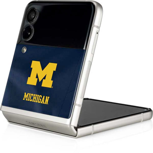 University of Michigan Blue Jersey Galaxy Z Flip3 5G Skin