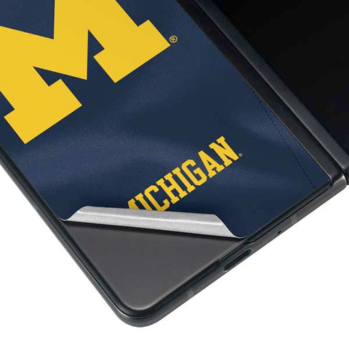 University of Michigan Blue Jersey Galaxy Z Fold3 5G Skin
