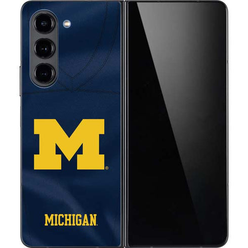 University of Michigan Blue Jersey Galaxy Z Fold5 5G Skin