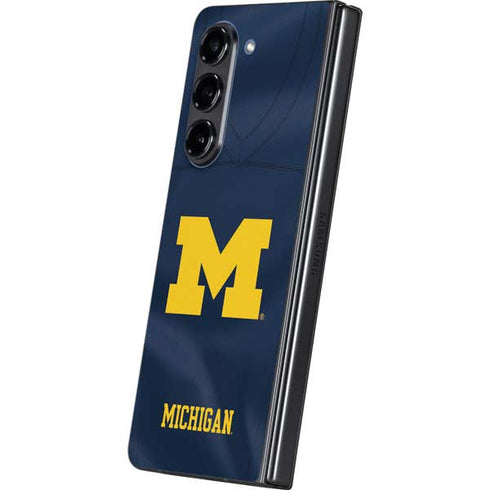 University of Michigan Blue Jersey Galaxy Z Fold5 5G Skin