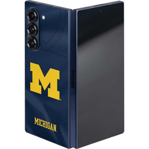 University of Michigan Blue Jersey Galaxy Z Fold6 Skin