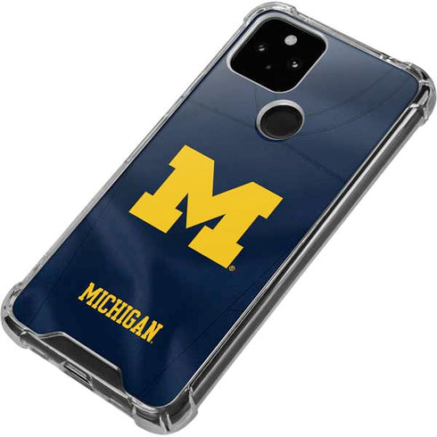 University of Michigan Blue Jersey Google Pixel 5 Clear Case