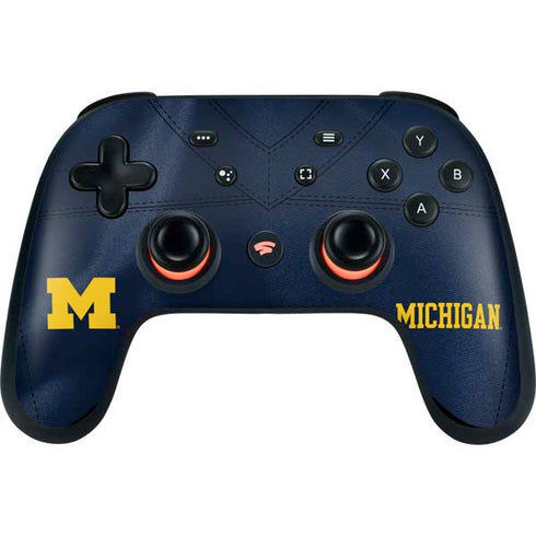 University of Michigan Blue Jersey Google Stadia Controller Skin