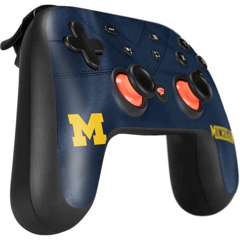 University of Michigan Blue Jersey Google Stadia Controller Skin