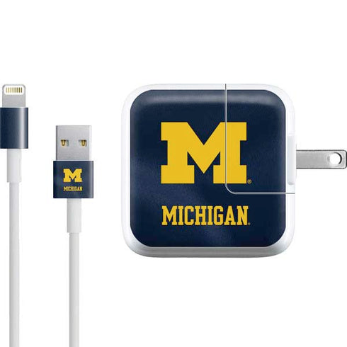 University of Michigan Blue Jersey iPad Charger (10W USB) Skin