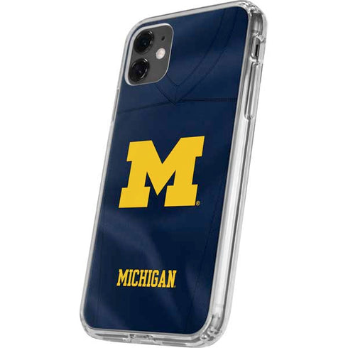 University of Michigan Blue Jersey iPhone 11 Clear Case