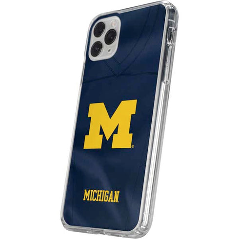 University of Michigan Blue Jersey iPhone 11 Pro Clear Case