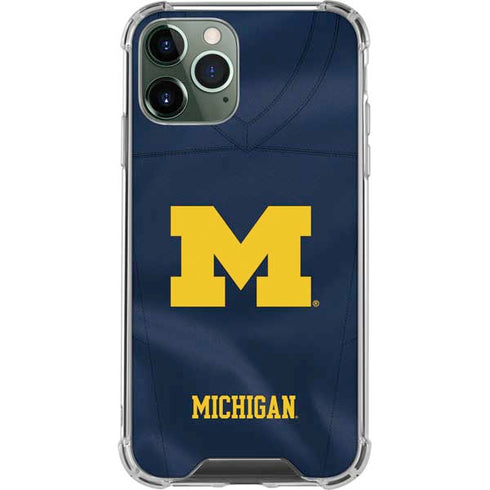 University of Michigan Blue Jersey iPhone 11 Pro Max Clear Case