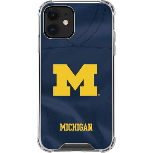 University of Michigan Blue Jersey iPhone 12 Clear Case
