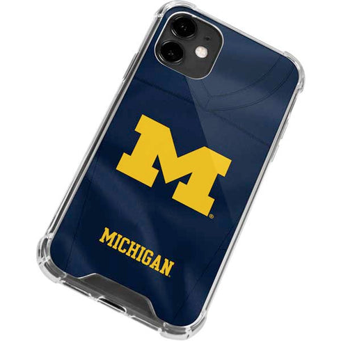 University of Michigan Blue Jersey iPhone 12 Clear Case