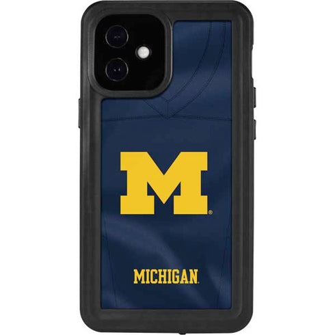 University of Michigan Blue Jersey iPhone 12 Mini Waterproof Case