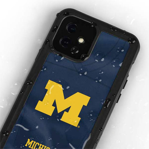 University of Michigan Blue Jersey iPhone 12 Mini Waterproof Case