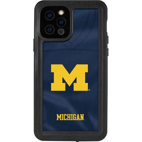 University of Michigan Blue Jersey iPhone 12 Pro Waterproof Case
