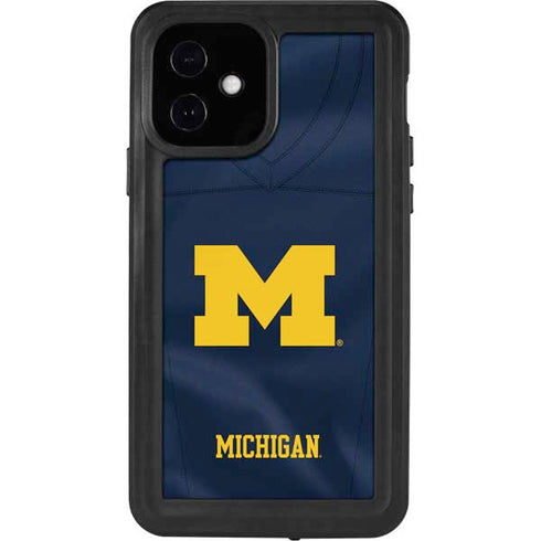 University of Michigan Blue Jersey iPhone 12 Waterproof Case