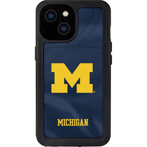 University of Michigan Blue Jersey iPhone 13 Mini Waterproof Case