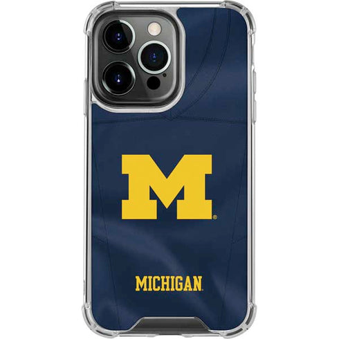 University of Michigan Blue Jersey iPhone 13 Pro Clear Case
