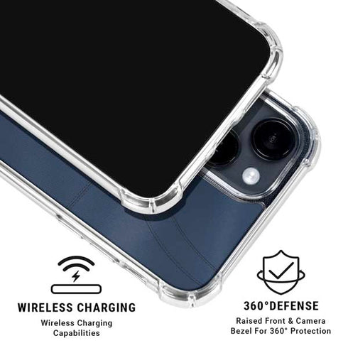 University of Michigan Blue Jersey iPhone 14 Plus Clear Case