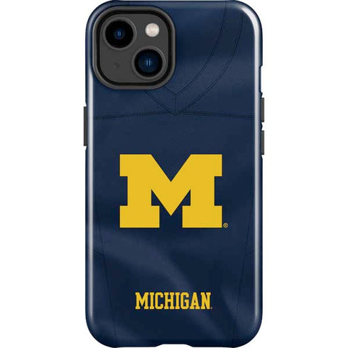 University of Michigan Blue Jersey iPhone 14 Plus Impact Case