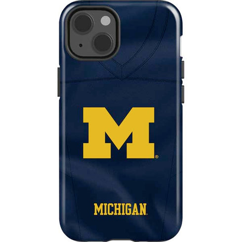 University of Michigan Blue Jersey iPhone 15 Plus Impact Case