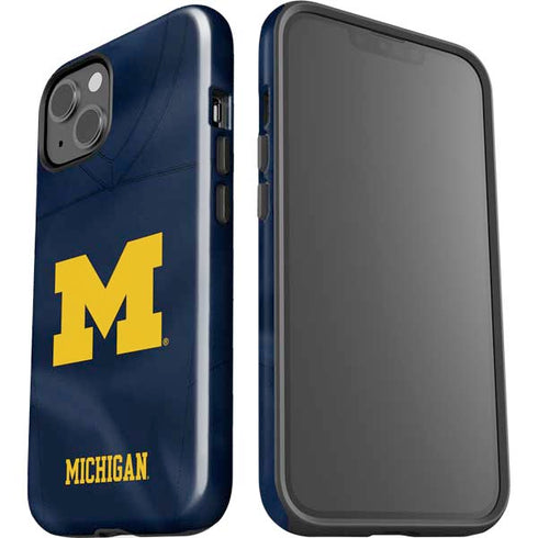 University of Michigan Blue Jersey iPhone 15 Plus Impact Case
