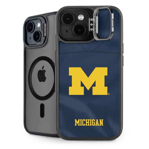 University of Michigan Blue Jersey iPhone 15 Plus Kickstand Case