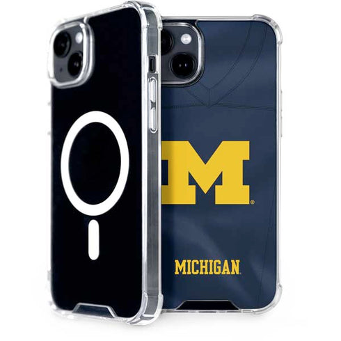 University of Michigan Blue Jersey iPhone 15 Plus MagSafe Case