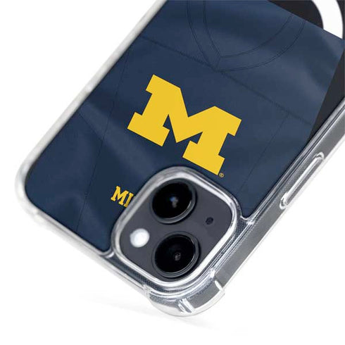 University of Michigan Blue Jersey iPhone 15 Plus MagSafe Case