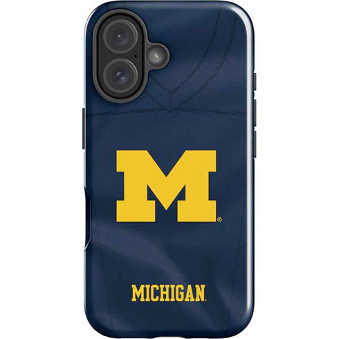 University of Michigan Blue Jersey iPhone 16 Impact Case