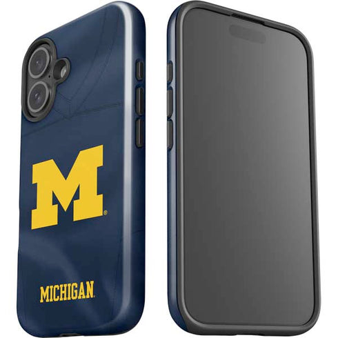 University of Michigan Blue Jersey iPhone 16 Plus Impact Case