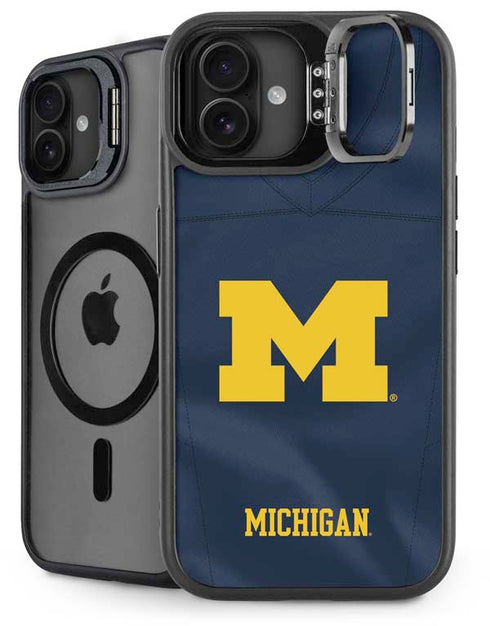University of Michigan Blue Jersey iPhone 16 Plus Kickstand Case