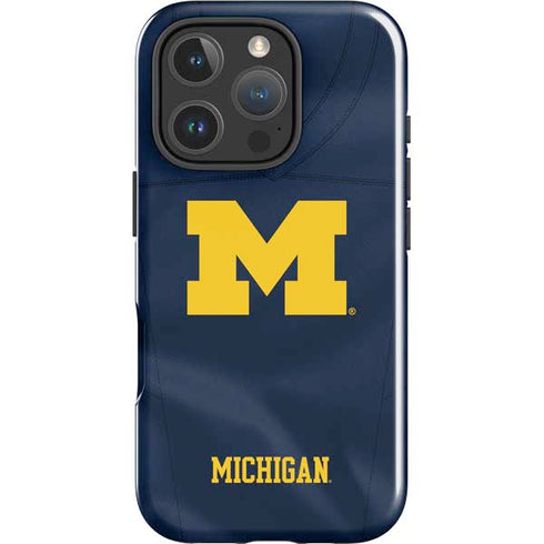 University of Michigan Blue Jersey iPhone 16 Pro Max Impact Case