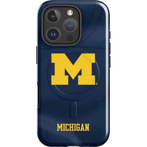 University of Michigan Blue Jersey iPhone 16 Pro Max Magsafe Impact Case