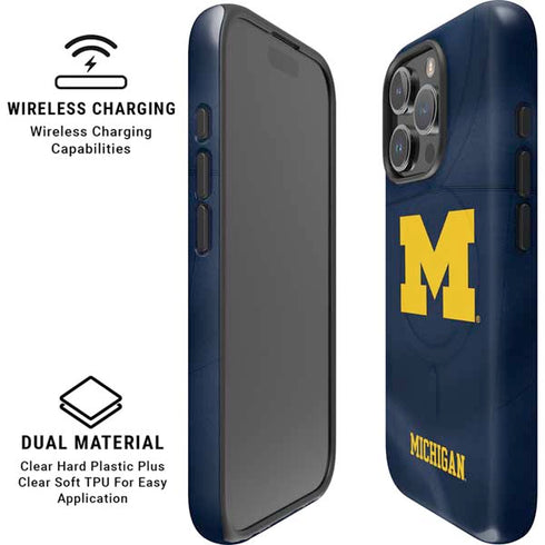 University of Michigan Blue Jersey iPhone 16 Pro Max Magsafe Impact Case