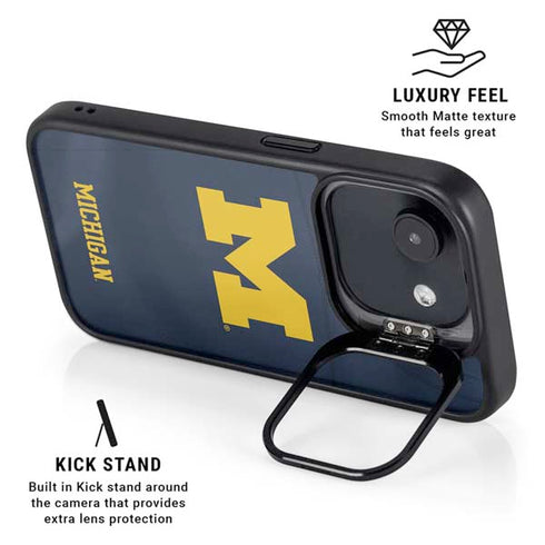 University of Michigan Blue Jersey iPhone 16e Kickstand Case