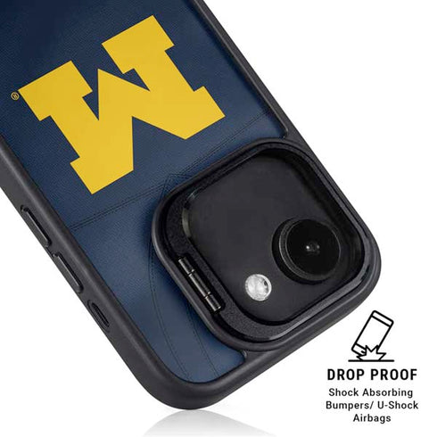 University of Michigan Blue Jersey iPhone 16e Kickstand Case