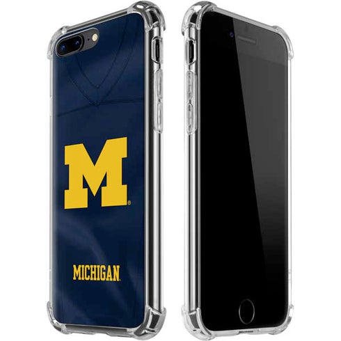 University of Michigan Blue Jersey iPhone 7/8 Plus Clear Case
