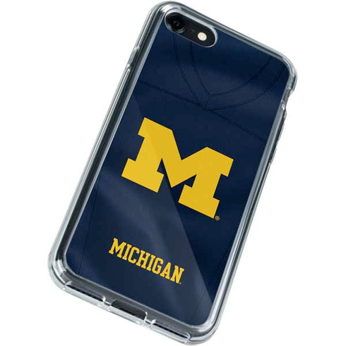 University of Michigan Blue Jersey iPhone SE (2nd & 3rd Gen) Clear Case