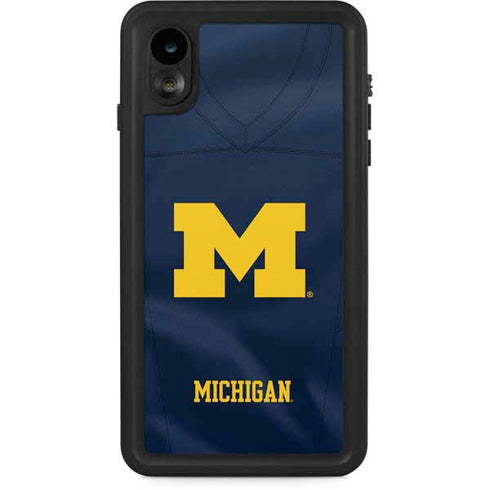 University of Michigan Blue Jersey iPhone XR Waterproof Case