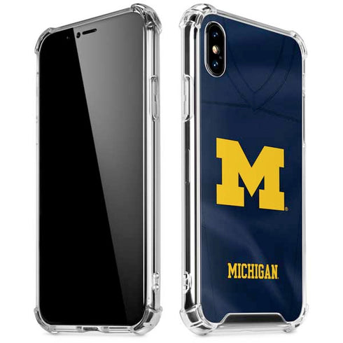 University of Michigan Blue Jersey iPhone XS Max Clear Case