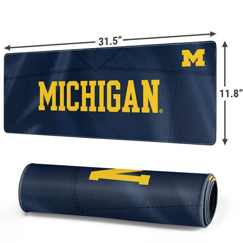 University of Michigan Blue Jersey Gaming Mouse Pad