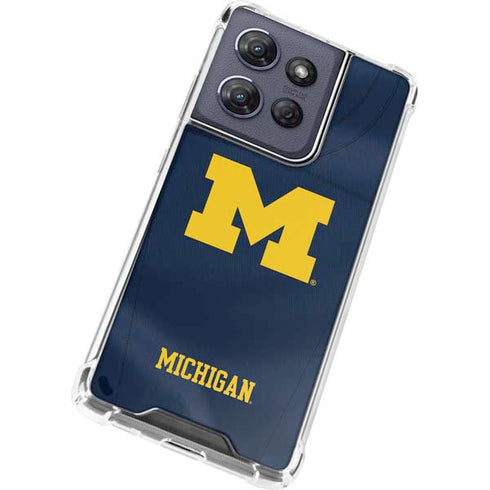 University of Michigan Blue Jersey Moto G 5G (2025) Clear Case