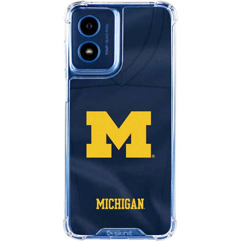 University of Michigan Blue Jersey Moto G 5G (2024) Clear Case