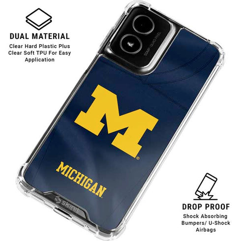 University of Michigan Blue Jersey Moto G Power 5G (2024) Clear Case