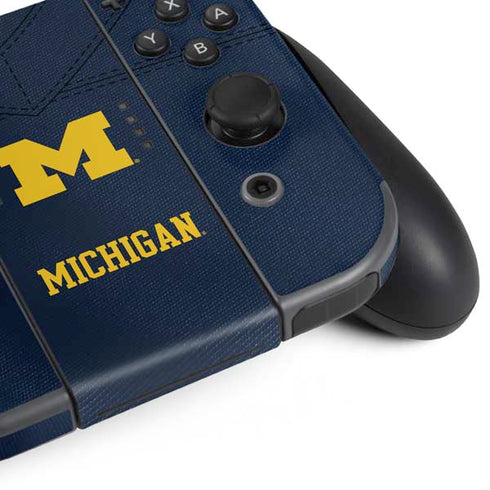 University of Michigan Blue Jersey Nintendo Switch (2017-2021) Joy-Con Controller Skin