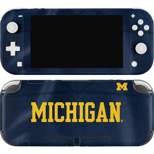 University of Michigan Blue Jersey Nintendo Switch Lite Skin