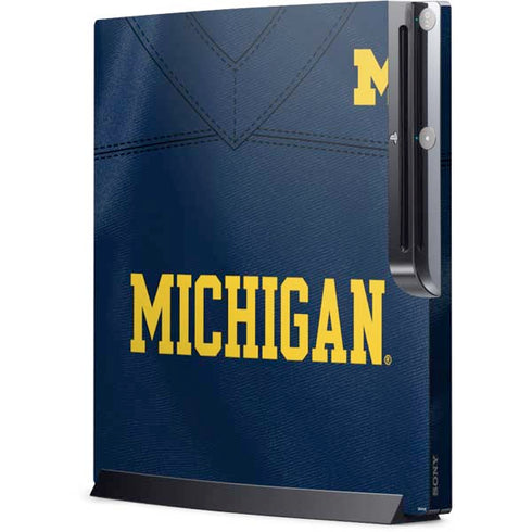 University of Michigan Blue Jersey Playstation 3 & PS3 Slim Skin