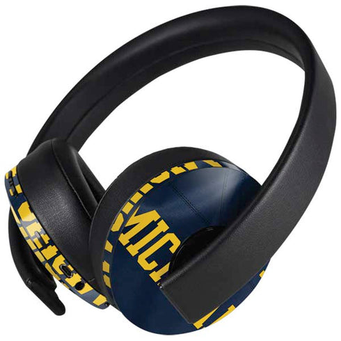 University of Michigan Blue Jersey PlayStation 4 Gold Wireless Headset Skin