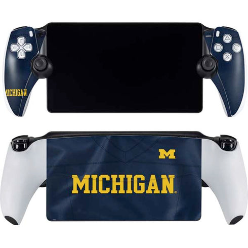 University of Michigan Blue Jersey PlayStation Portal Remote Player Skin