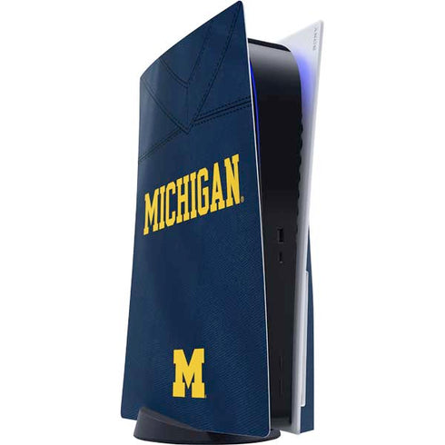 University of Michigan Blue Jersey PS5 Console Skin