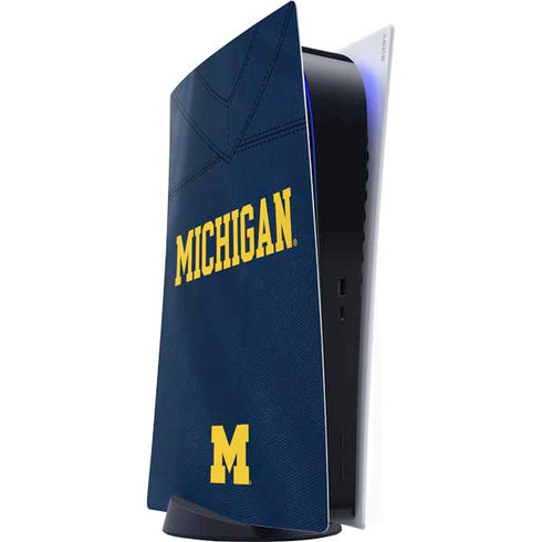 University of Michigan Blue Jersey PS5 Digital Edition Console Skin